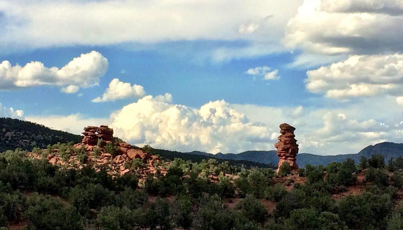 Red rock formations at Red Canyon Park