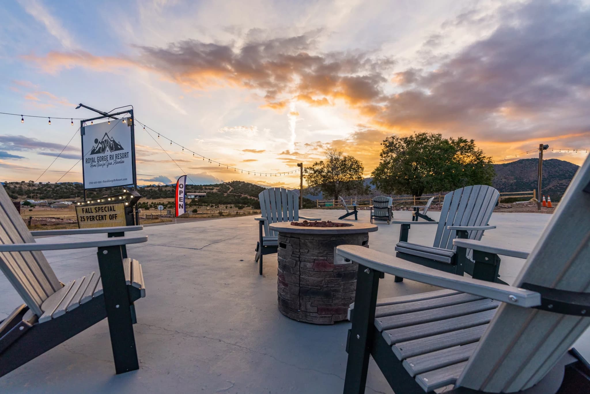 Royal Gorge KOA campground aerial view