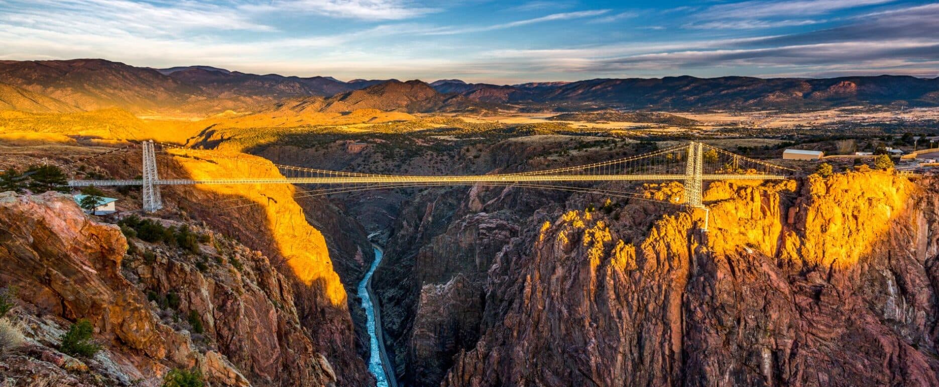 Sunset photography at Royal Gorge canyon