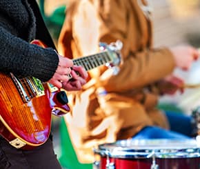 Live music on stage at Whitewater Bar & Grill