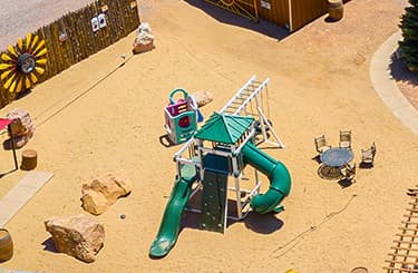 Outdoor games area at Whitewater Bar & Grill